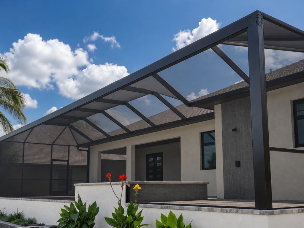 Pool cage and screen enclosure exterior