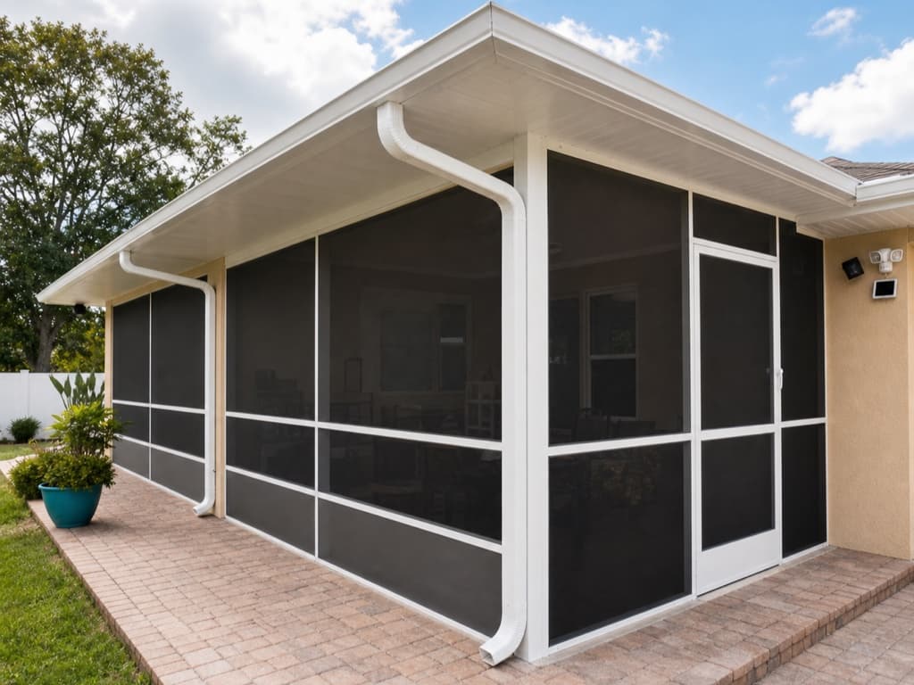 Rebuilt screened lanai and porch enclosure